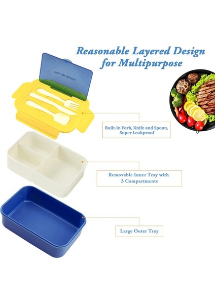 Öğrenciler Için Öğle Yemeği Kabı Mavi (Yurt Dışından) modelleri