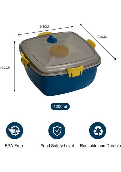 Yaratıcı Öğrenci Bölmeli Öğle Yemeği Kutusu - Mavi (Yurt Dışından) modelleri