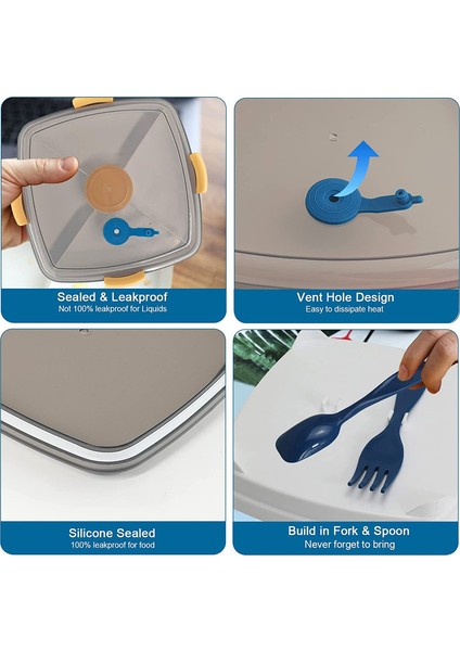 Yaratıcı Öğrenci Bölmeli Öğle Yemeği Kutusu - Mavi (Yurt Dışından) fırsatları