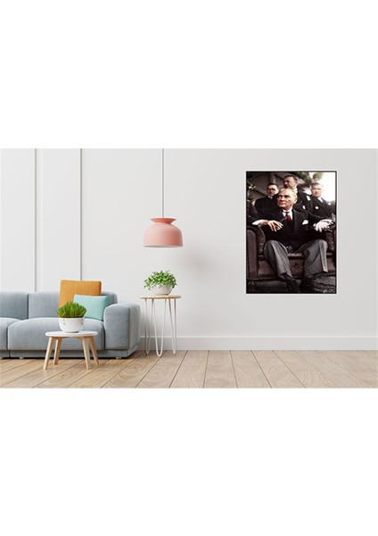 Atatürk Misafirlerini Beklerken PixArt Sanat Elmas Mozaik Tablo Diamond Türkiye 40*60