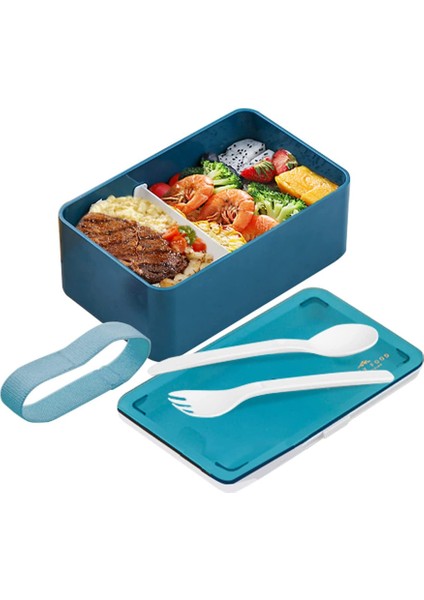 Dikdörtgen Beslenme Çantası 1000 ml - Mavi (Yurt Dışından)