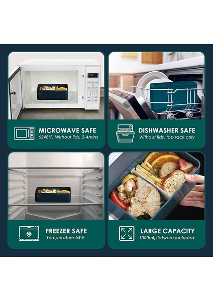 Dikdörtgen Beslenme Çantası 1000 ml - Mavi (Yurt Dışından) modelleri