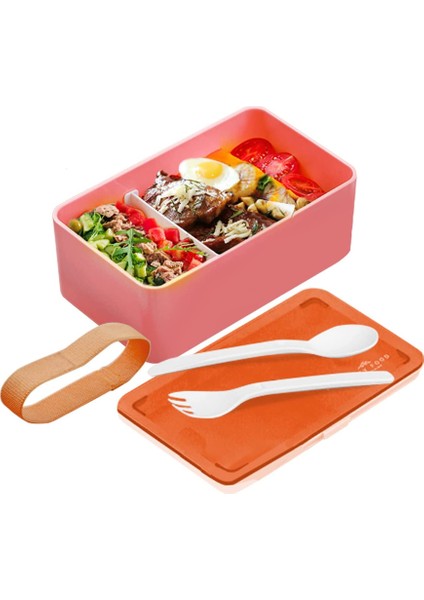 Dikdörtgen Beslenme Çantası 1000 ml - Pembe (Yurt Dışından)