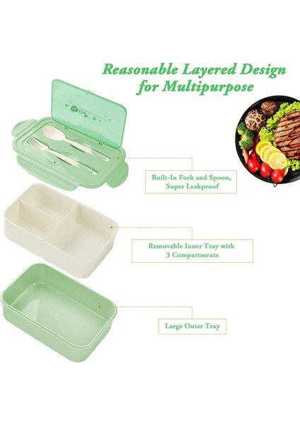 Meyveli Çocuk Öğle Yemeği Kabı - Yeşil (Yurt Dışından) modelleri