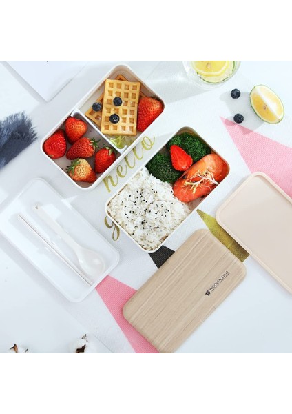 Japon Tarzı Çift Katlı Beslenme Çantası Pembe (Yurt Dışından) fiyatları