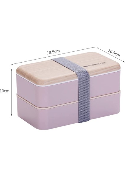 Japon Tarzı Çift Katlı Beslenme Çantası Pembe (Yurt Dışından) indirimleri