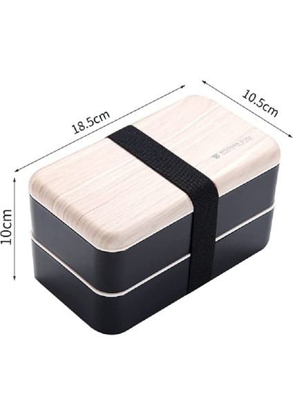 Japon Tarzı Çift Katmanlı Beslenme Çantası Siyah (Yurt Dışından) modelleri