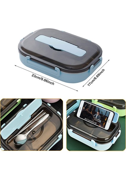 Bölmeli Öğle Yemeği Kabı - Açık Mavi (Yurt Dışından) modelleri