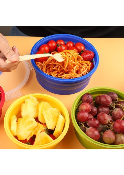 4 Parçalı Katlanabilir Öğle Yemeği Kabı Renkli (Yurt Dışından) fiyatları