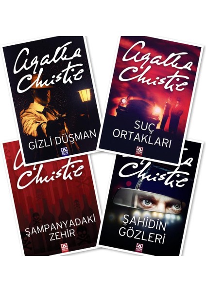 Gizli Düşman - Suç Ortakları - Şampanyadaki Zehir - Şahidin Gözleri - 4 Kitap - Agatha Christie