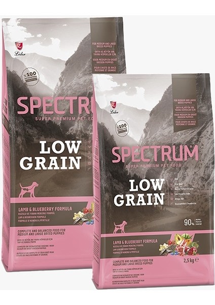Low Grain Orta ve Büyük Irklar Için Kuzulu Yaban Mersinli Yavru Köpek Maması 12 kg