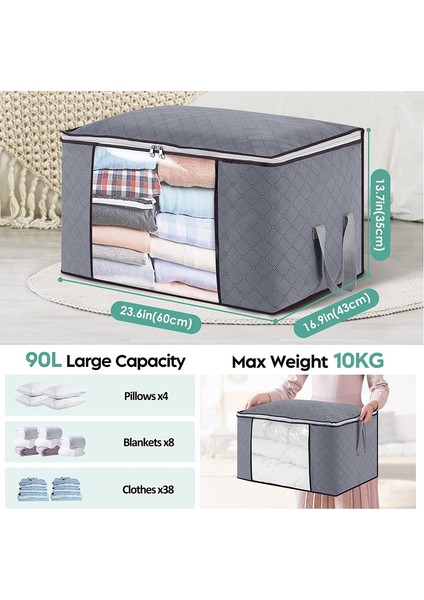 4x 60X43X35CM90L Saklama Torbaları Gri (Yurt Dışından) fiyatları