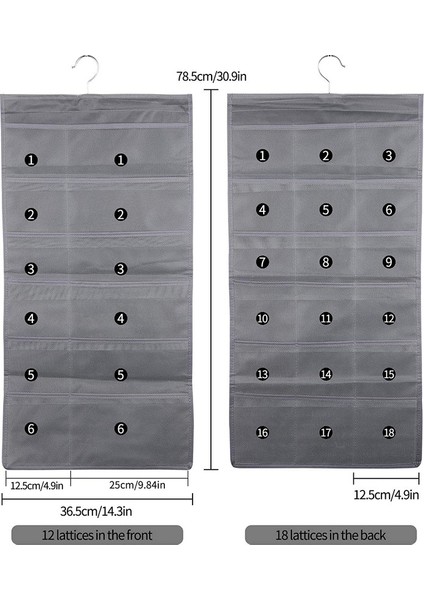 79X42,5CM Fitted Giysi Düzenleyici Gri (Yurt Dışından) fiyatları