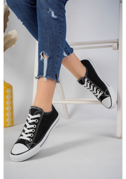 Siyah Kısa Keten Spor Ayakkabı fiyatları
