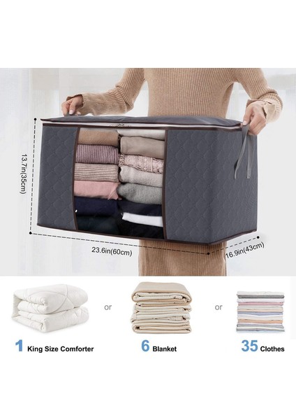 3 x 60X40X35CM Giysi Çantası Gri (Yurt Dışından) fiyatları