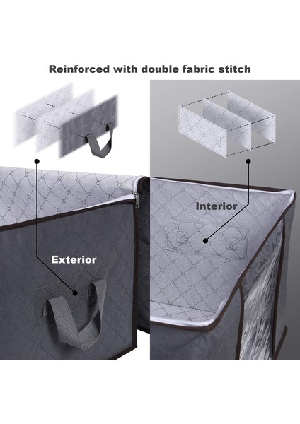 3 x 60X40X35CM Giysi Çantası Gri (Yurt Dışından) modelleri