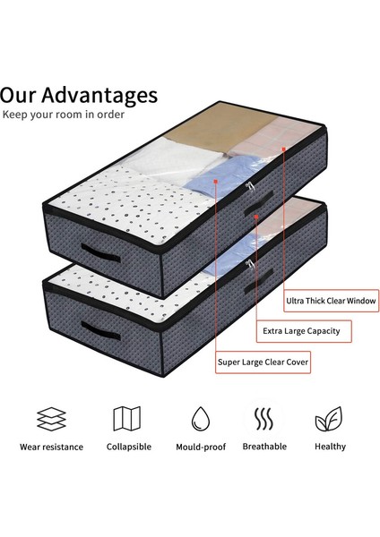2x 100X50X18CM Saklama Torbası Gri (Yurt Dışından) modelleri