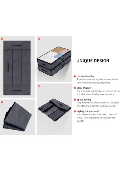 2x 100X50X18CM Saklama Torbası Gri (Yurt Dışından) indirimleri