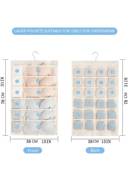 2 Adet Çift Taraflı Askılı Kıyafet Çantası Bej (Yurt Dışından) fiyatları