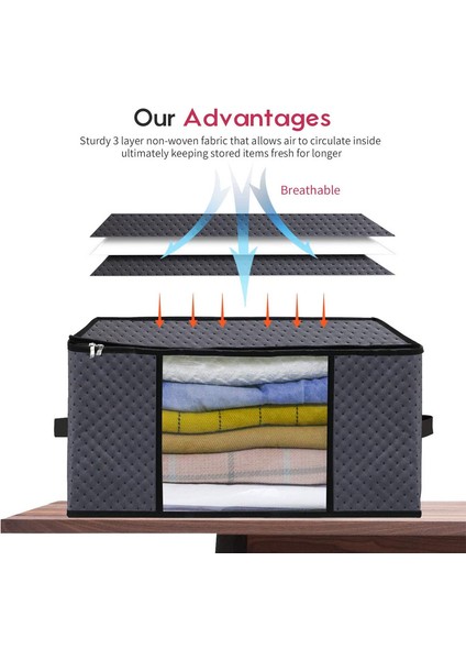 3x 50X40X25CM Saklama Torbası Gri (Yurt Dışından) modelleri