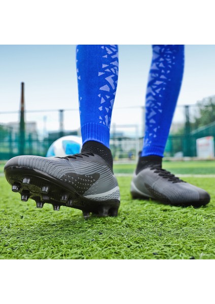 Erkek Spor Futbol Ayakkabısı Krampon - Siyah (Yurt Dışından)