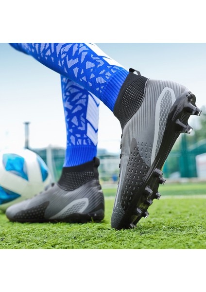 Erkek Spor Futbol Ayakkabısı Krampon - Siyah (Yurt Dışından)