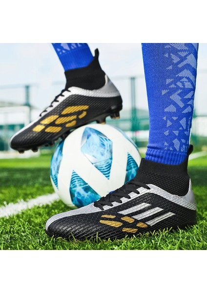 Erkek Spor Futbol Ayakkabısı Krampon - Siyah (Yurt Dışından)