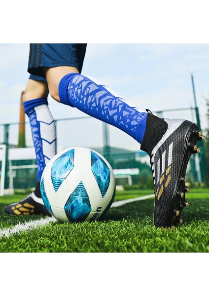 Erkek Spor Futbol Ayakkabısı Krampon - Siyah (Yurt Dışından)