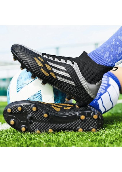 Erkek Spor Futbol Ayakkabısı Krampon - Siyah (Yurt Dışından)