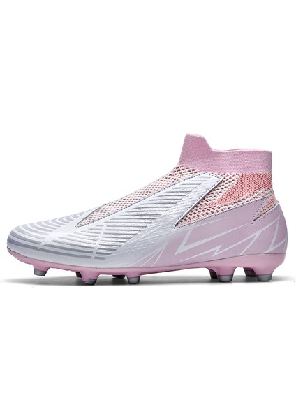 Erkek Spor Futbol Ayakkabısı Krampon - Pembe (Yurt Dışından)