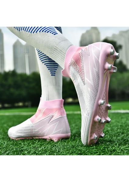 Erkek Spor Futbol Ayakkabısı Krampon - Pembe (Yurt Dışından) indirimleri