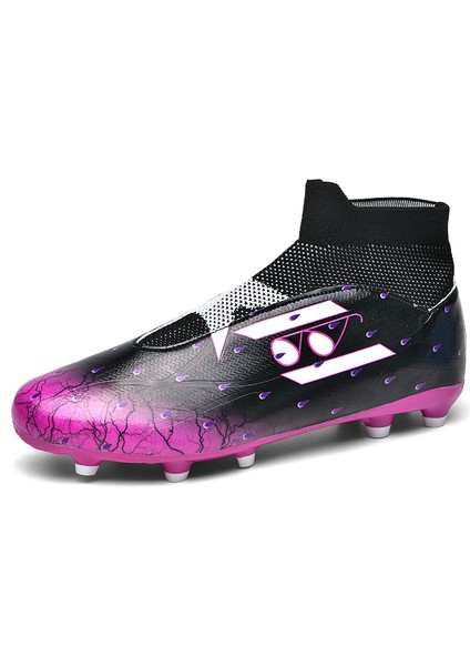 Erkek Spor Futbol Ayakkabısı Krampon - Pembe (Yurt Dışından)