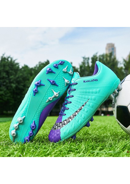 Erkek Spor Futbol Ayakkabısı Krampon - Mavi (Yurt Dışından)