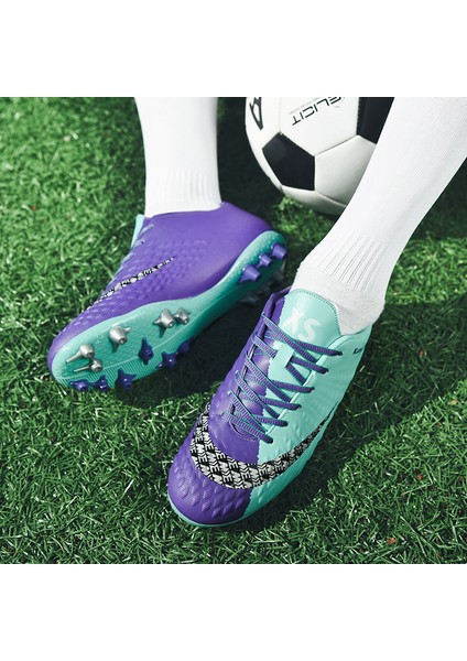 Erkek Spor Futbol Ayakkabısı Krampon - Mavi (Yurt Dışından)