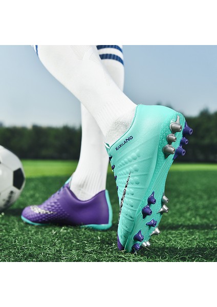 Erkek Spor Futbol Ayakkabısı Krampon - Mavi (Yurt Dışından)