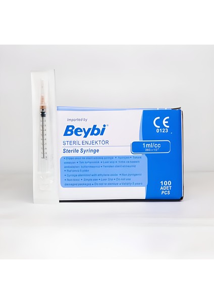 1 ml Insülin Enjektörü 26G* 1/2 100 Adet