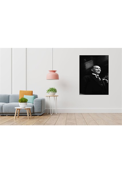 Siyah Beyaz Mustafa Kemal Atatürk PixArt Sanat Elmas Mozaik Tablo Diamond Türkiye 40*60