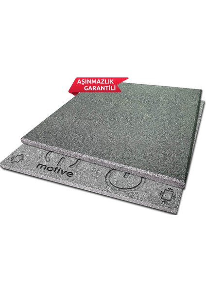 Soğuk Pres Majör Space Grey 100X100 cm 2 cm Profesyonel Aşınmazlık Garantili Soğuk Pres Kauçuk Zemin 1 Adet