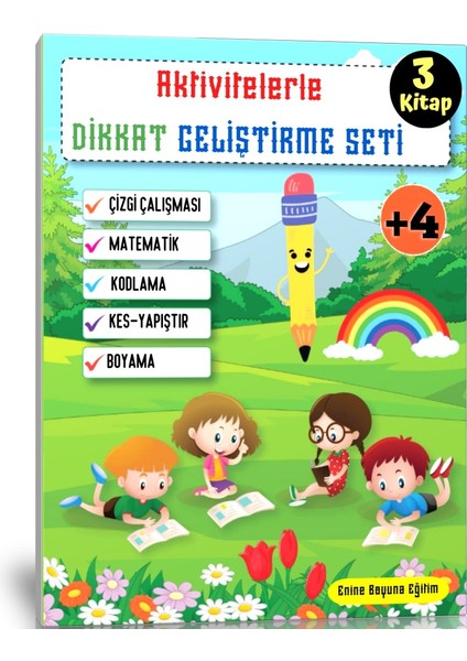 Aktivitelerle Dikkat Geliştirme Seti 3 Süper Kitap fırsatları