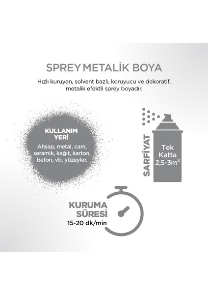 Metalik Alüminyum Sprey Boya 400 ml fiyatları