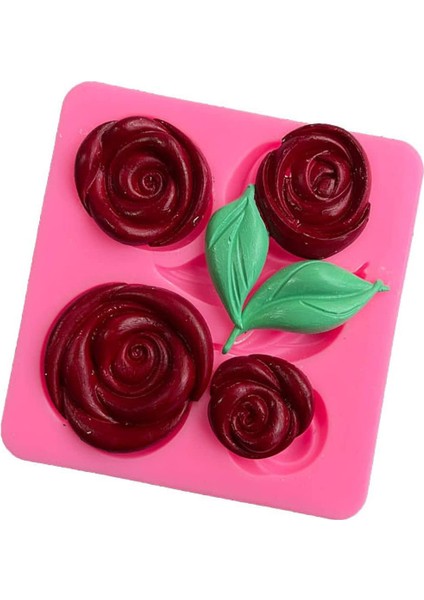 1x Gül Yaprağı Fontaine Kek Silikon Kalıp (Yurt Dışından)