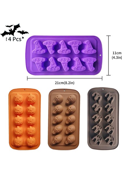 4 Cadılar Bayramı Şeker Kalıpları Seti (Yurt Dışından) fiyatları