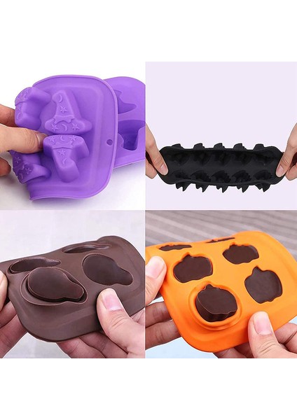 4 Cadılar Bayramı Şeker Kalıpları Seti (Yurt Dışından) modelleri