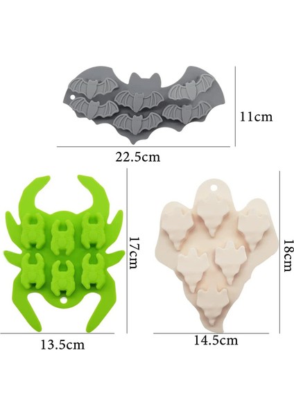 10 Parçalı Cadılar Bayramı Temalı Kalıpların Iki Seti (Yurt Dışından) modelleri