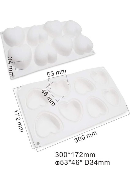 8 Bükülmüş Kalp Silikon Kalıp Şirketi (Yurt Dışından) fiyatları