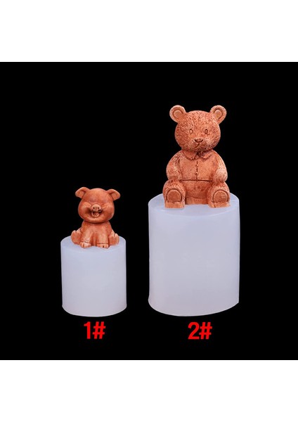 2 Parçalı 3D Karikatür Hayvan Silikon Kalıp (Yurt Dışından) fiyatları