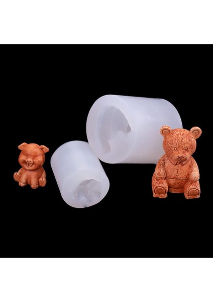 2 Parçalı 3D Karikatür Hayvan Silikon Kalıp (Yurt Dışından) modelleri