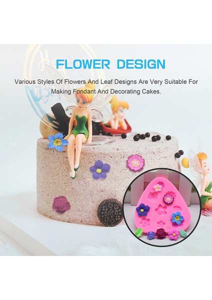 3 Adet Çiçek Kek Şekerleme Silikon Kalıp (Yurt Dışından) modelleri