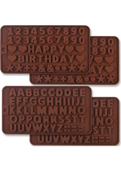 4szt Silikon Alfasayısal Kalıp (Yurt Dışından)