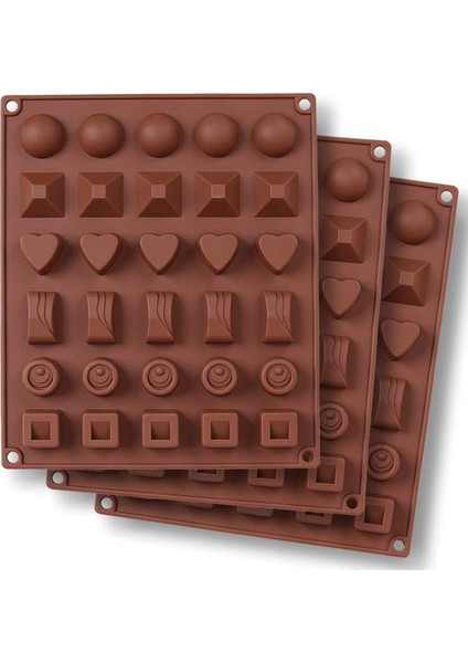 3 Adet 30 Çikolata Kalıp Girintisi 6 Şekil (Yurt Dışından)